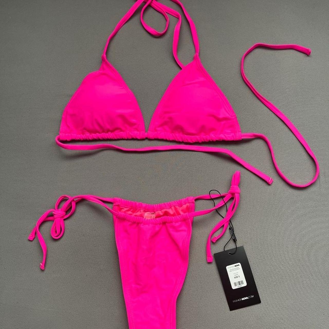 Fashion Nova Women's Pink Bikinis-and-tankini-sets | Depop
