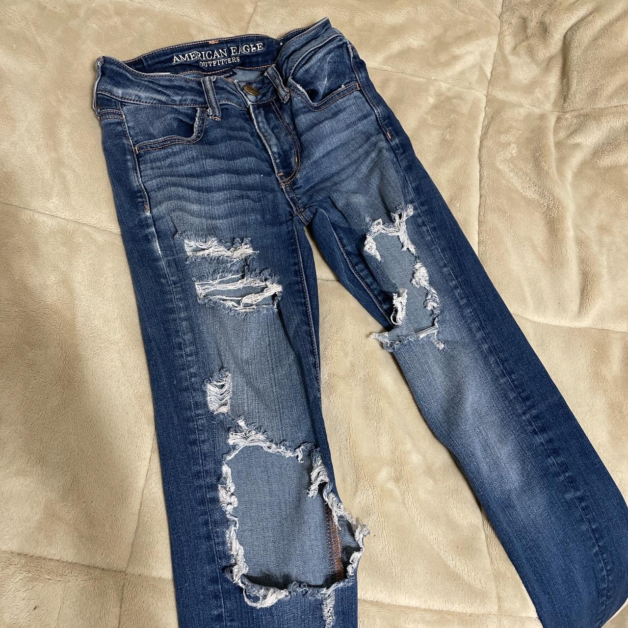 Ripped American Eagle Jeans! This Pair Was Very... - Depop