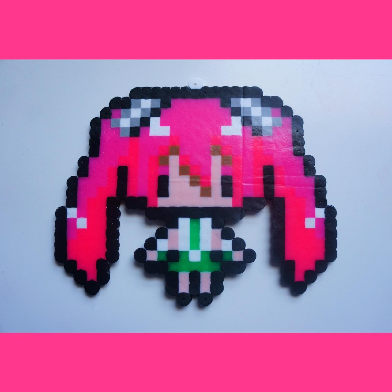 Hatsune Miku Perler Kandi Pattern  Pixel art grid, Pixel art, Pixel art  pattern