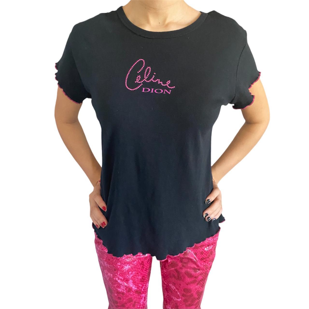 Celine Logo T-shirt in Pink