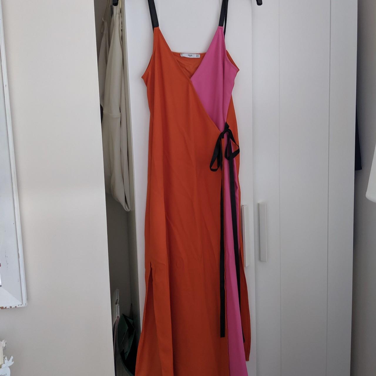 Mango bow bicolor dress size small 8 worn once for