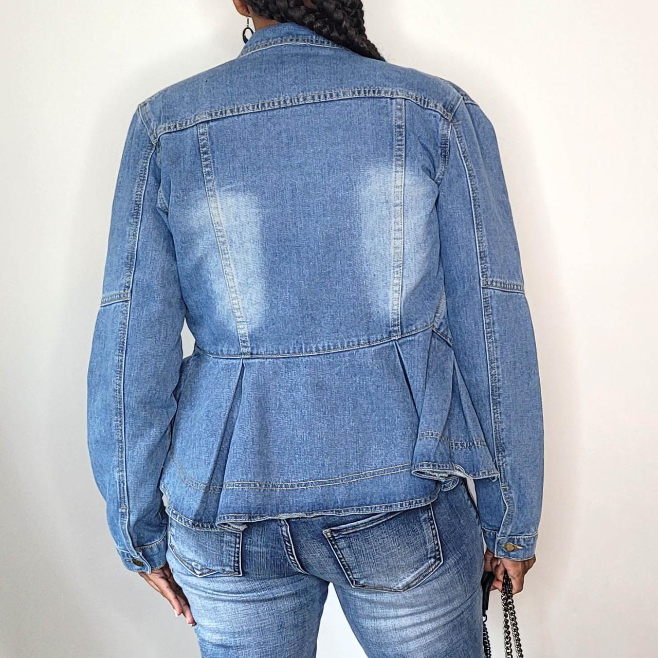 Guess peplum store denim jacket