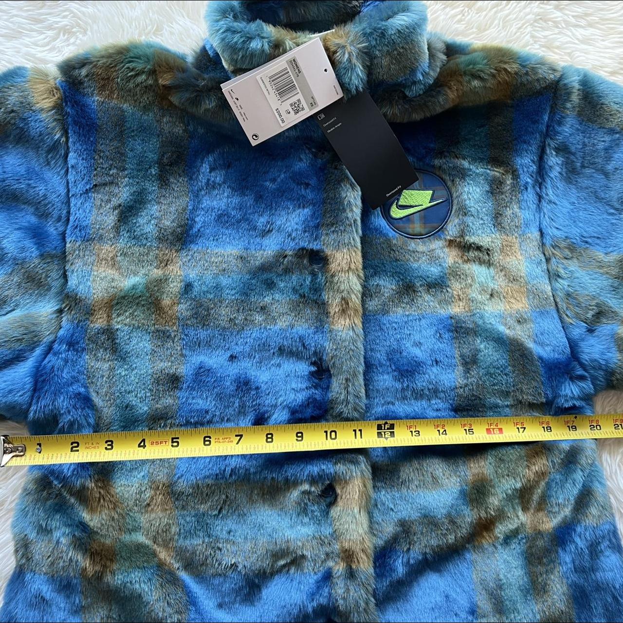 Nike Sportswear Faux-Fur Jacket DD4541-476 Shining Blue Women's store Size XS