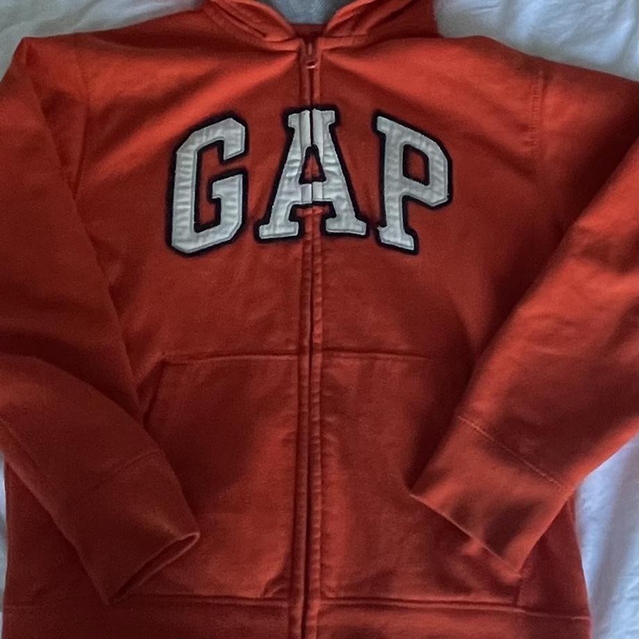 GAP Orange zip up Fits a size small - Depop