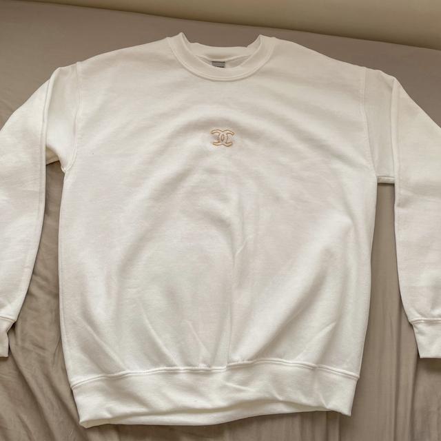 Custom embroidered Chanel crewneck sweatshirt. This - Depop
