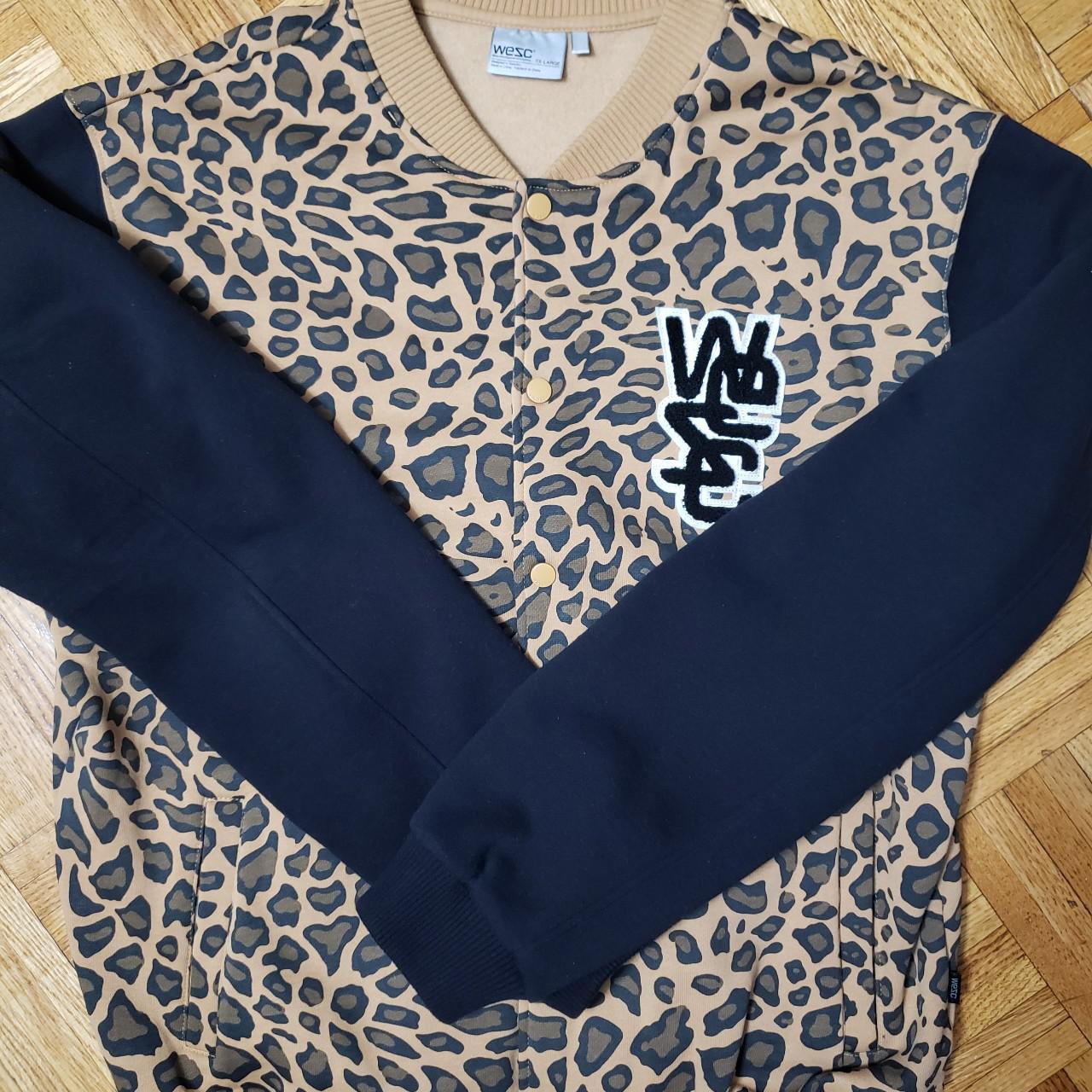 Leopard print varsity top jacket