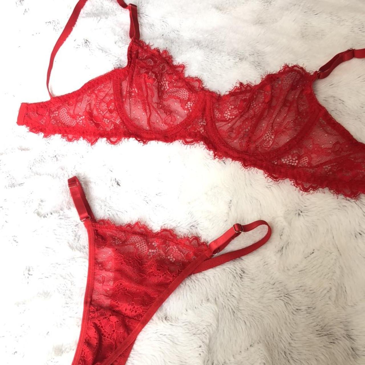 💔 red lingerie bra 💔 💗 Free US shipping for... - Depop