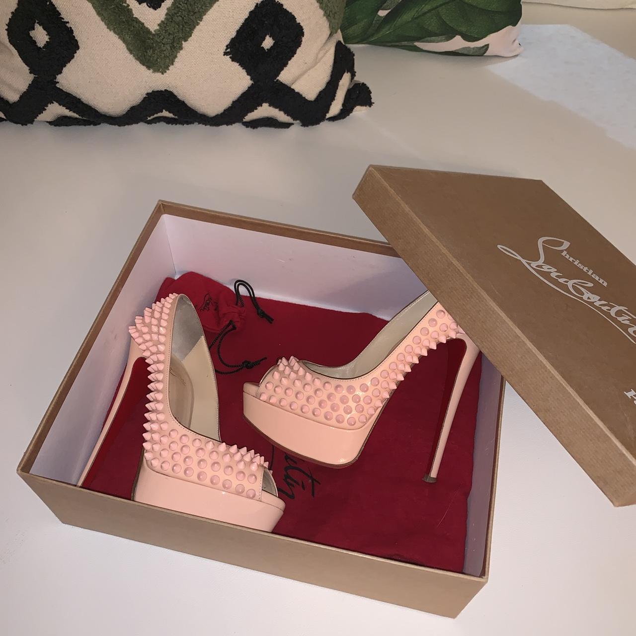 Christian louboutin lady peep spikes uk 2. 150 - Depop