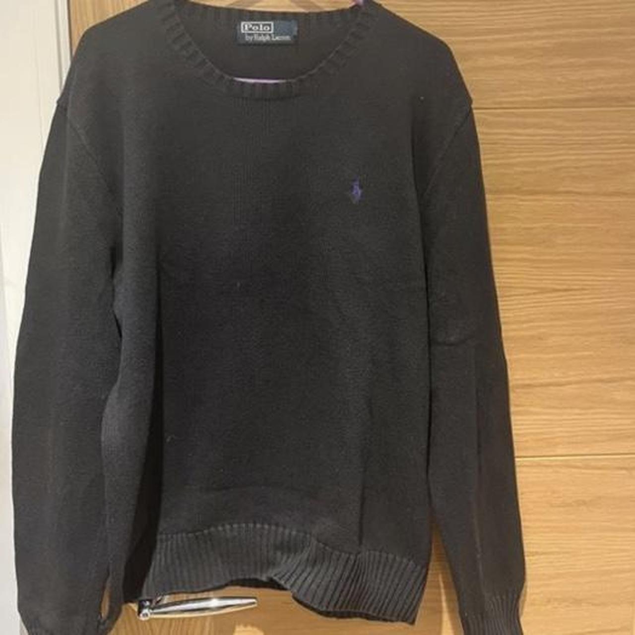 black ralph lauren knitted jumper. great condition.... - Depop