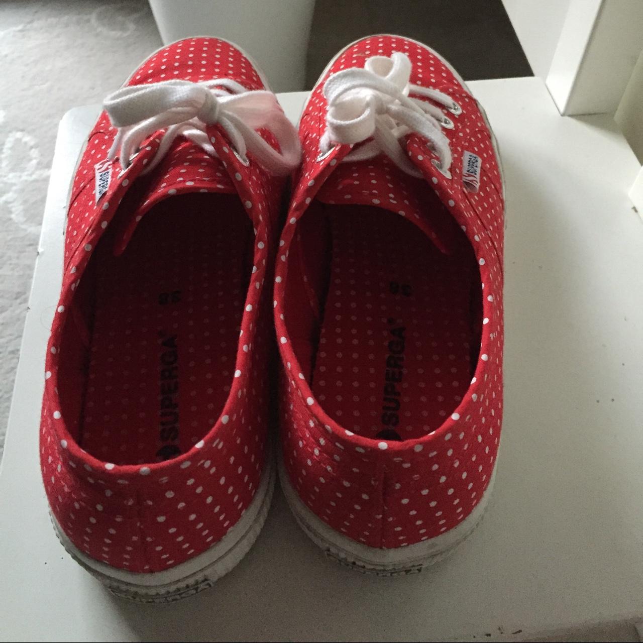 Superga rosse sales pois