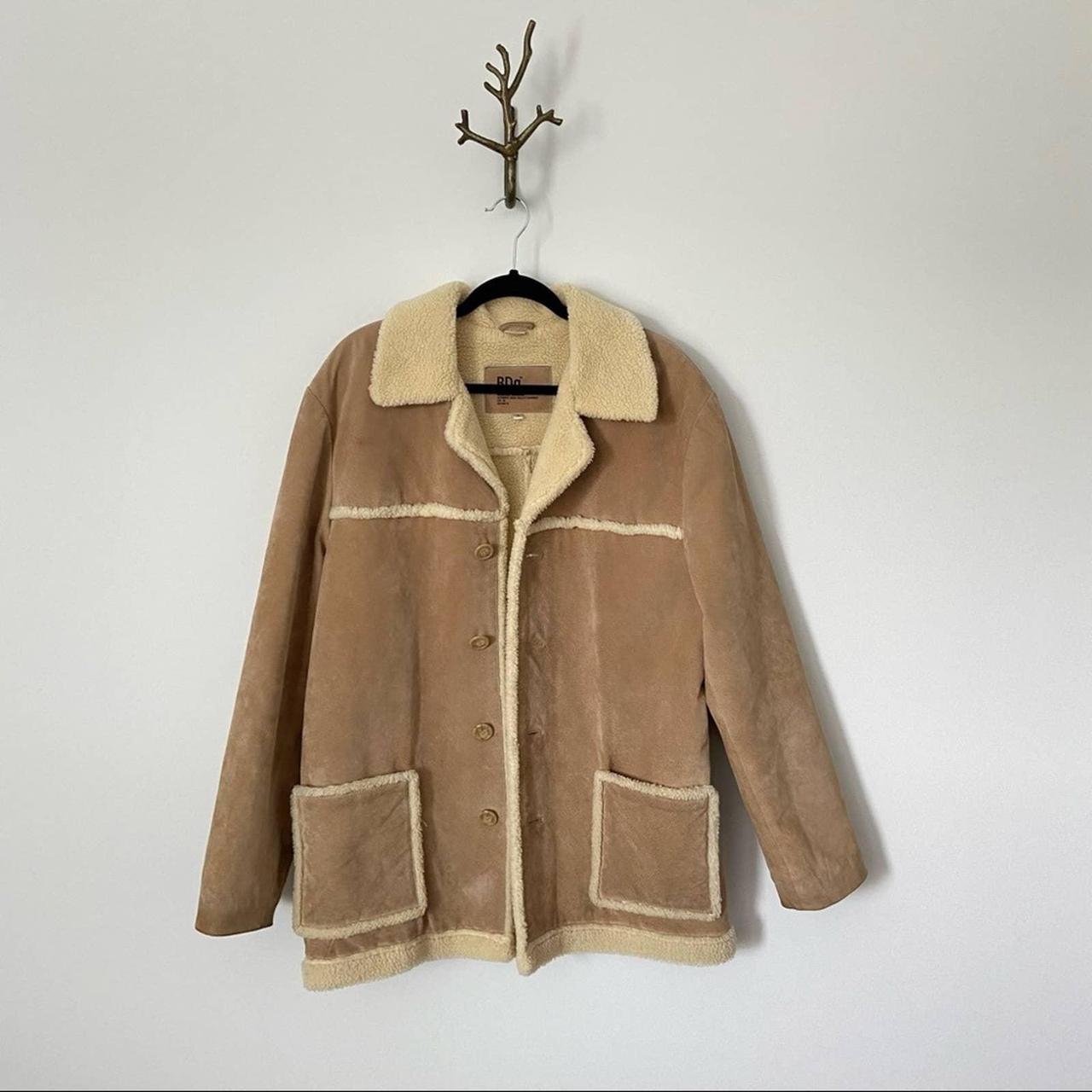Vintage Urban Outfitters BDG Full Shearling Jacket... - Depop