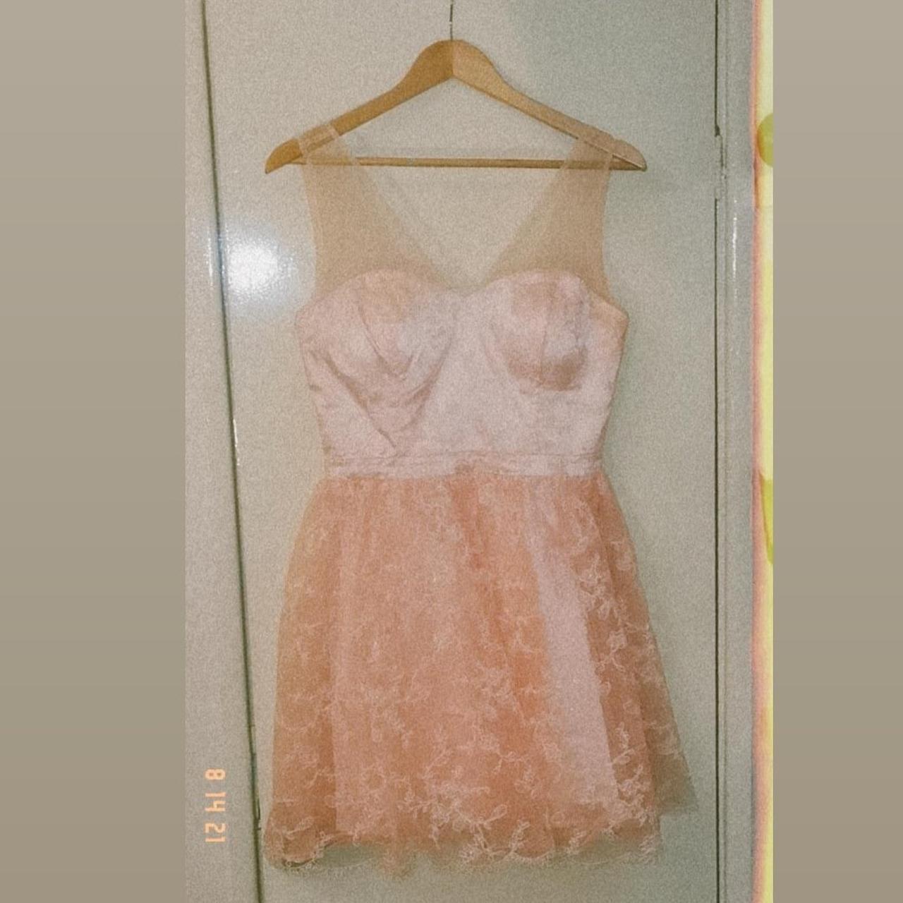 💖Chi Chi London sweetheart mesh neckline mini Depop