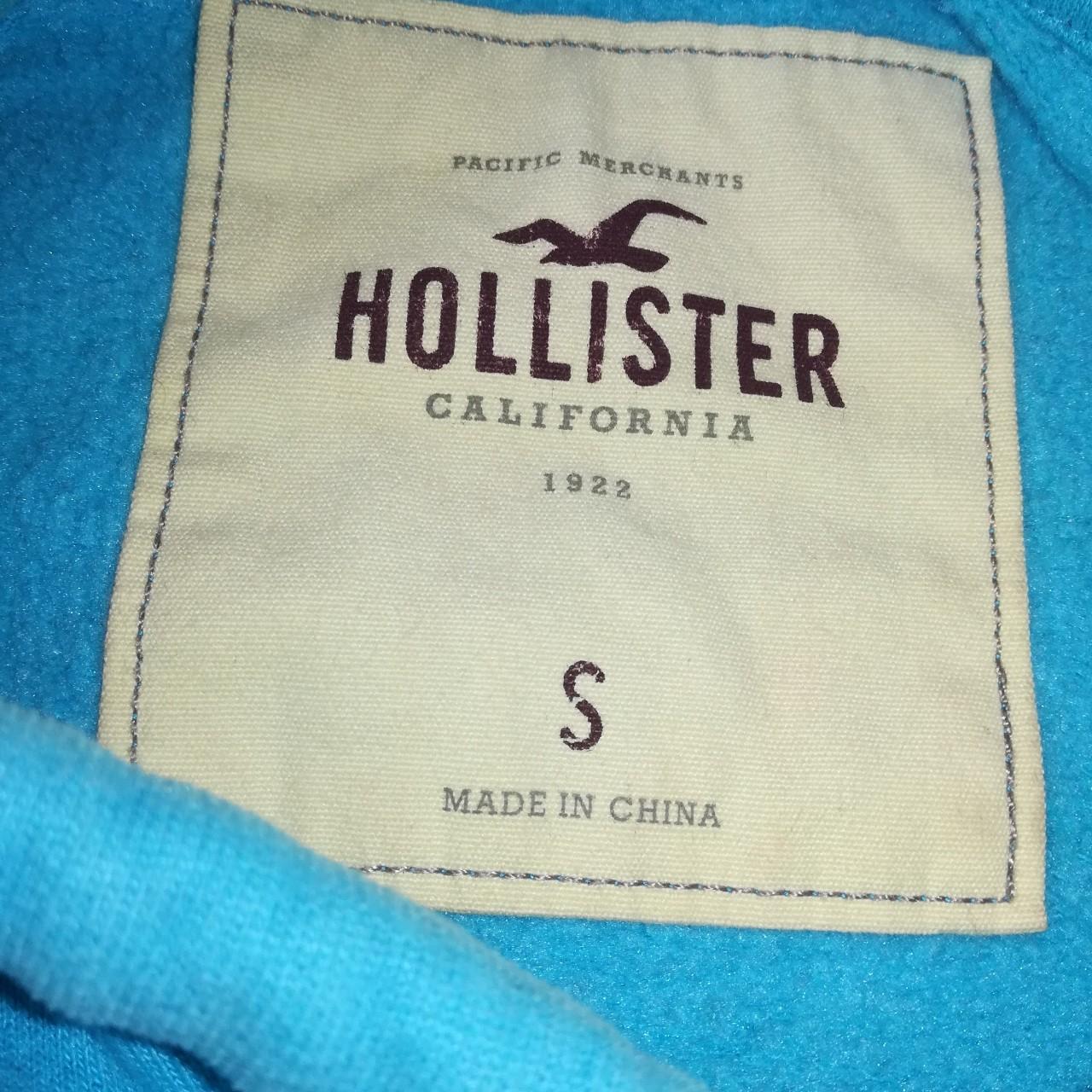 Blue Hollister hoodie, size UK small, worn but in... - Depop