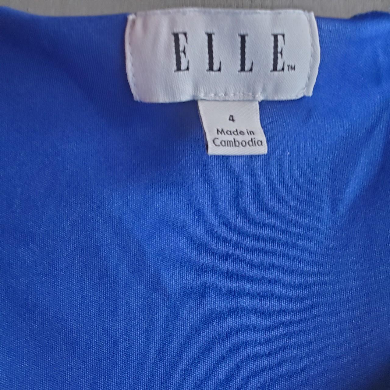 Elle Blue & White Cotton Dress #womens #dress #blue... - Depop