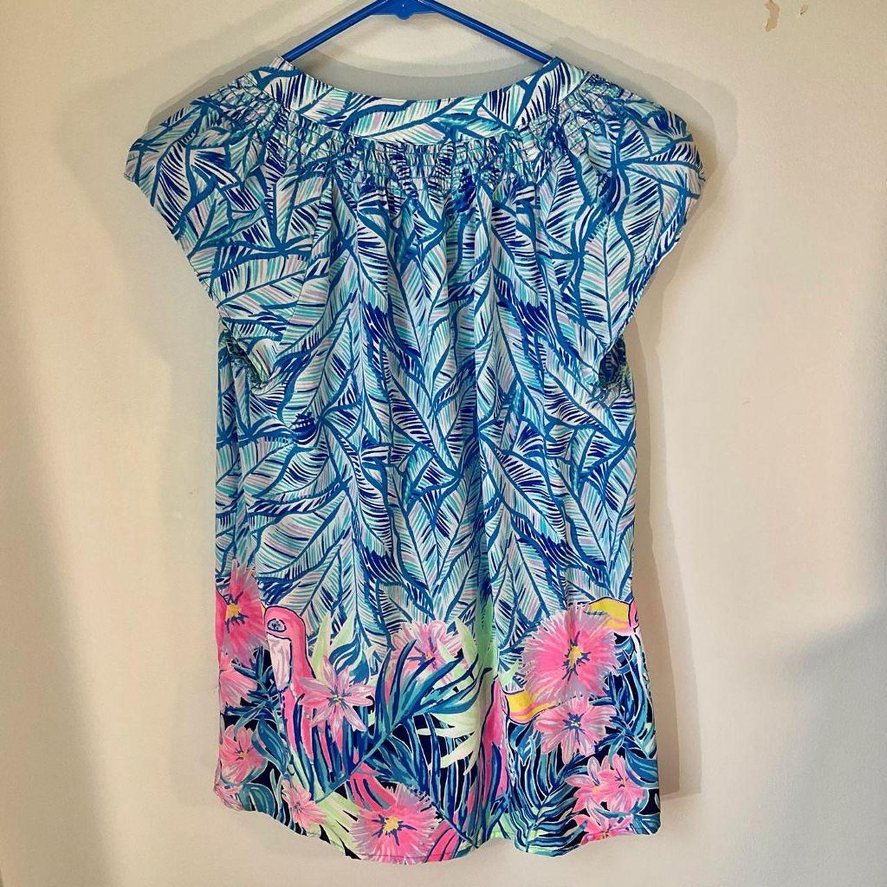 Lilly Pulitzer Women's Blue and Pink Blouse (3)