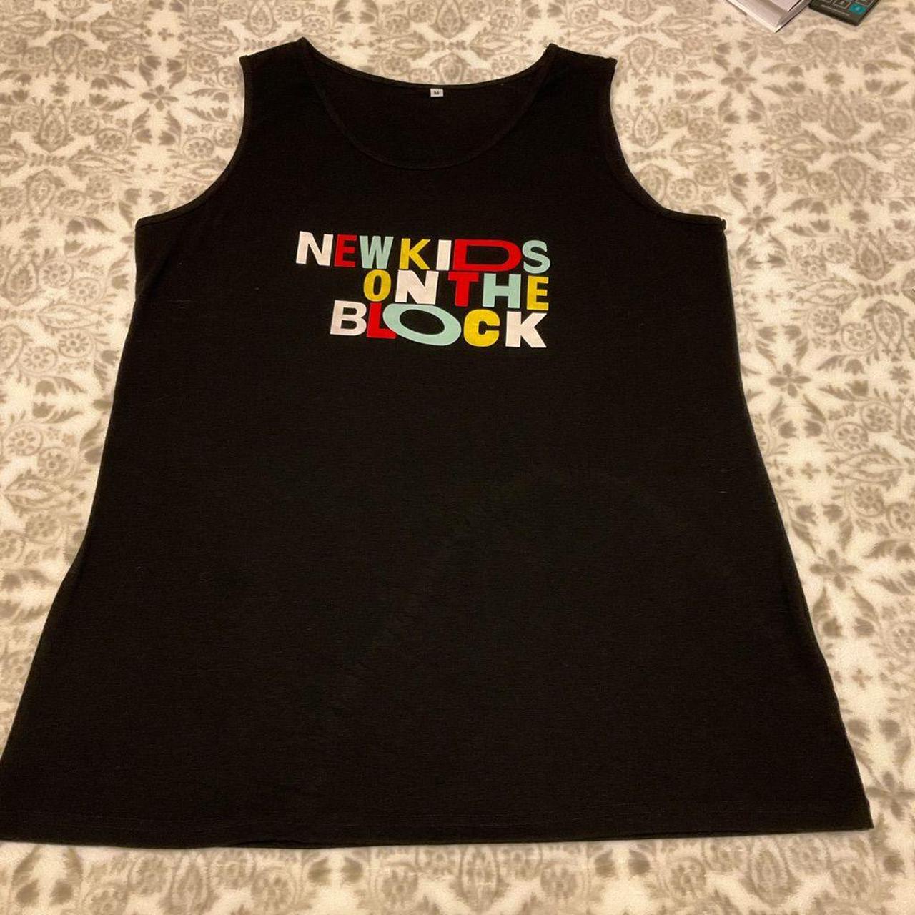 NKOTB black tank with multi color graphic. Like new!... - Depop