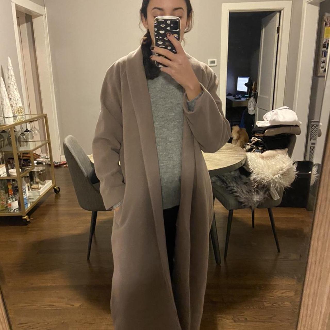 taupe duster coat