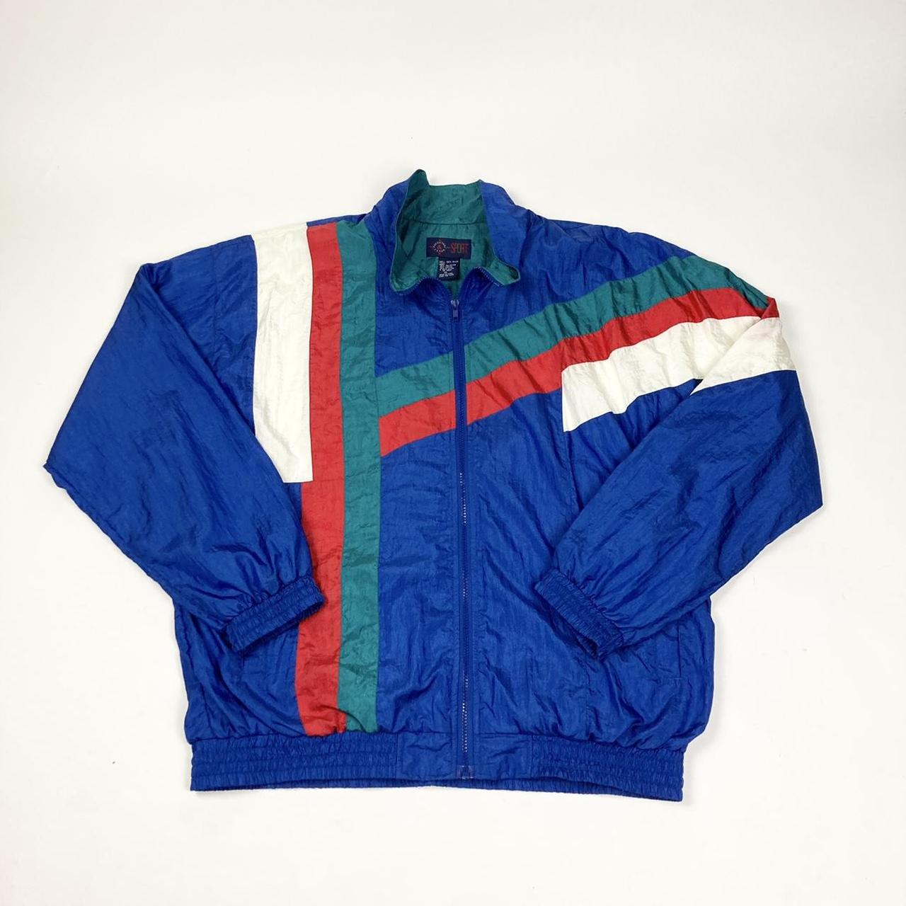 vintage 80s track jacket mens sz.XL good condition... - Depop