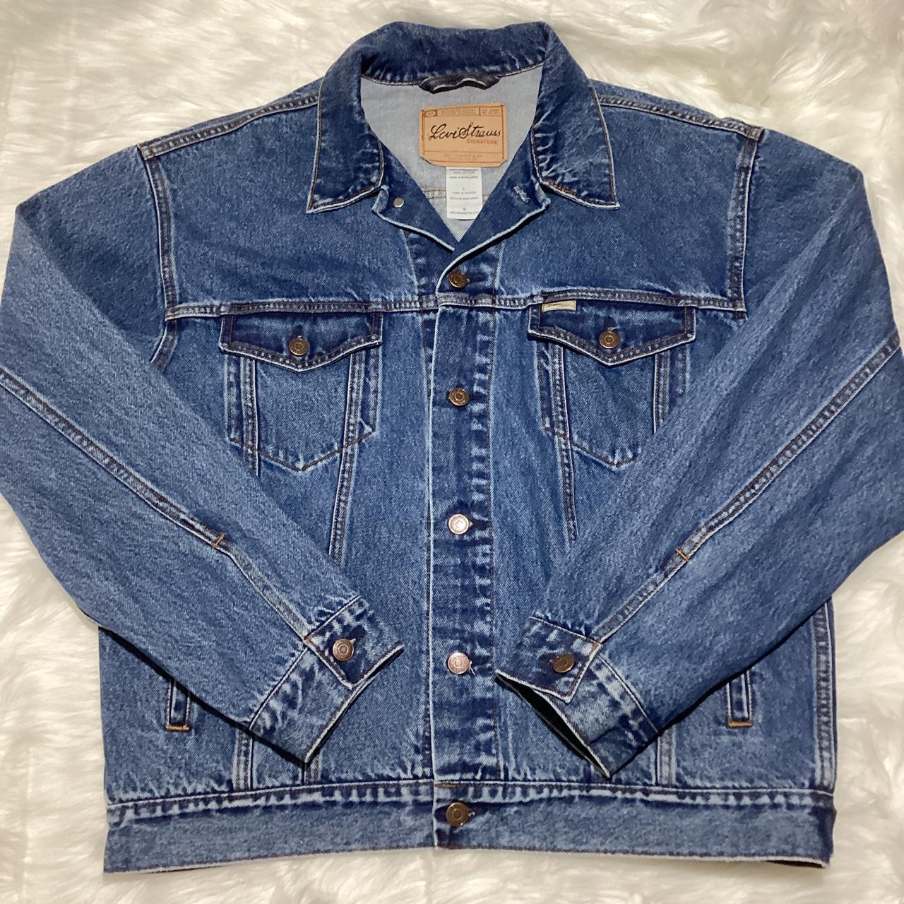 Levi’s Men’s Blue Denim Jacket Collared Button Down... - Depop