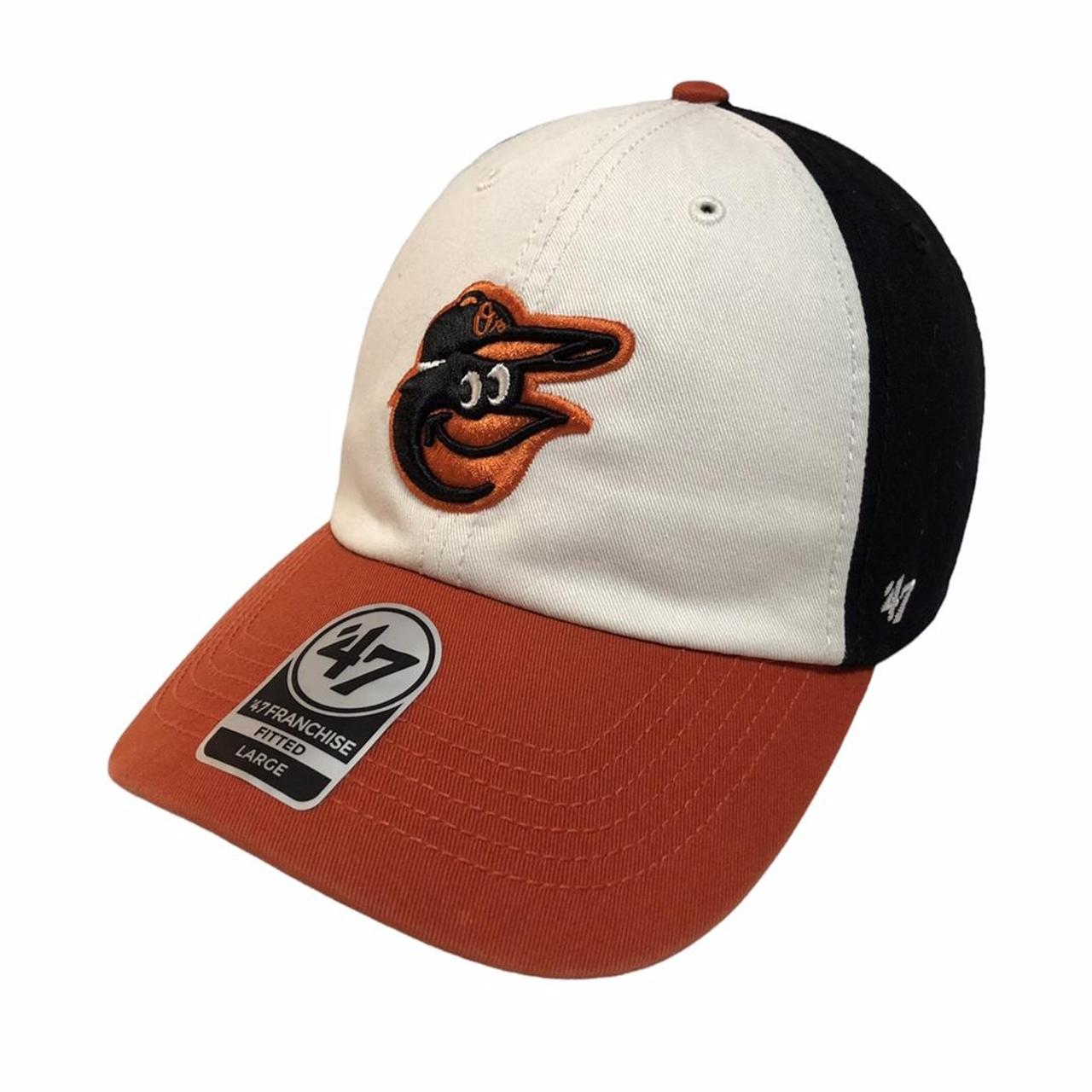 Men's '47 White/Black Baltimore Orioles Team Franchise Fitted Hat