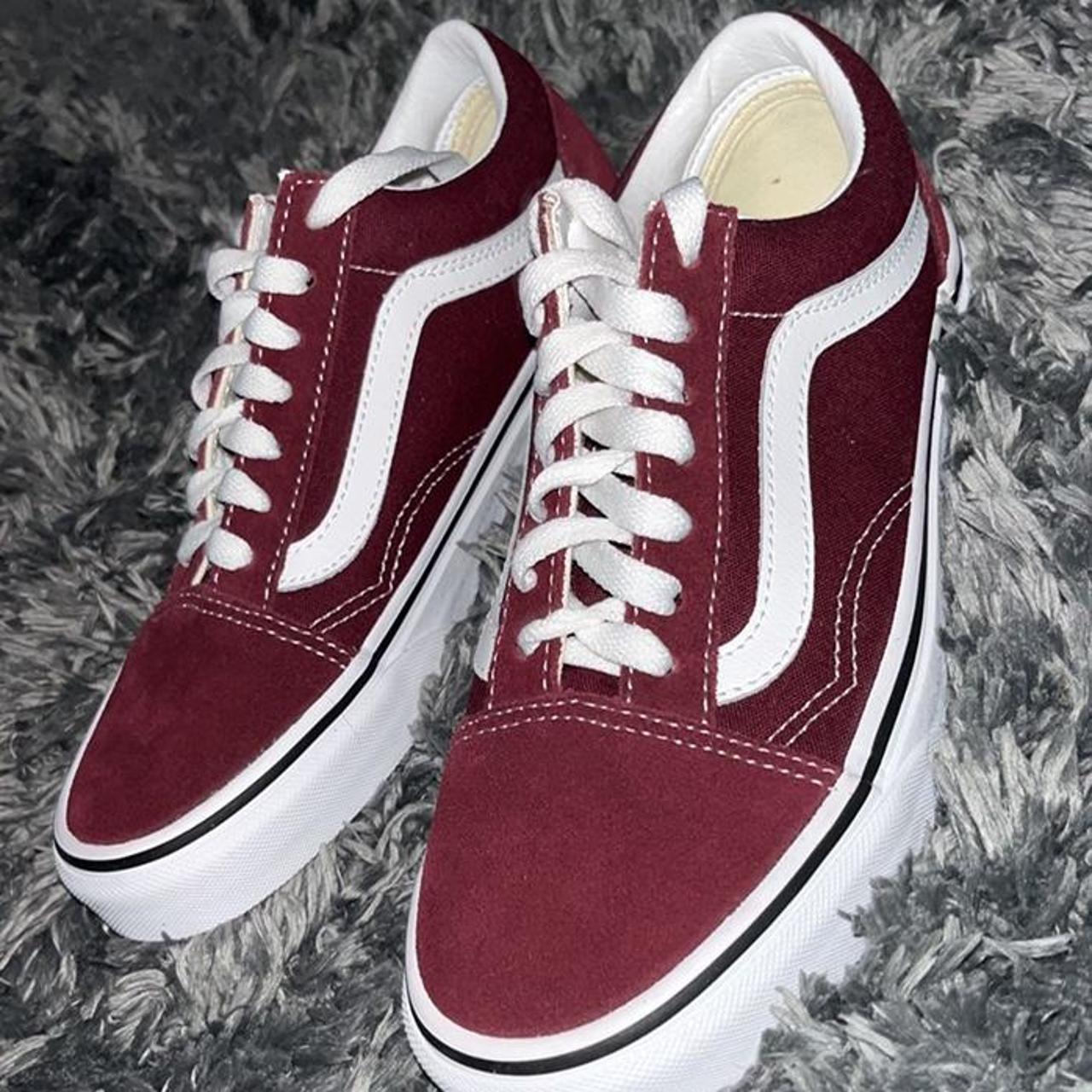 burgundy vans size 4