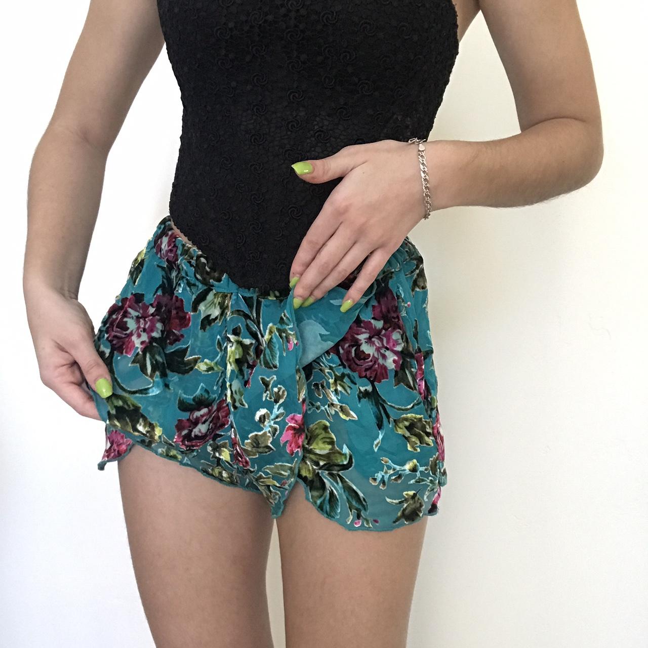 Rat and Boa Velvet Burnout Shorts 🌺 cute and light... - Depop