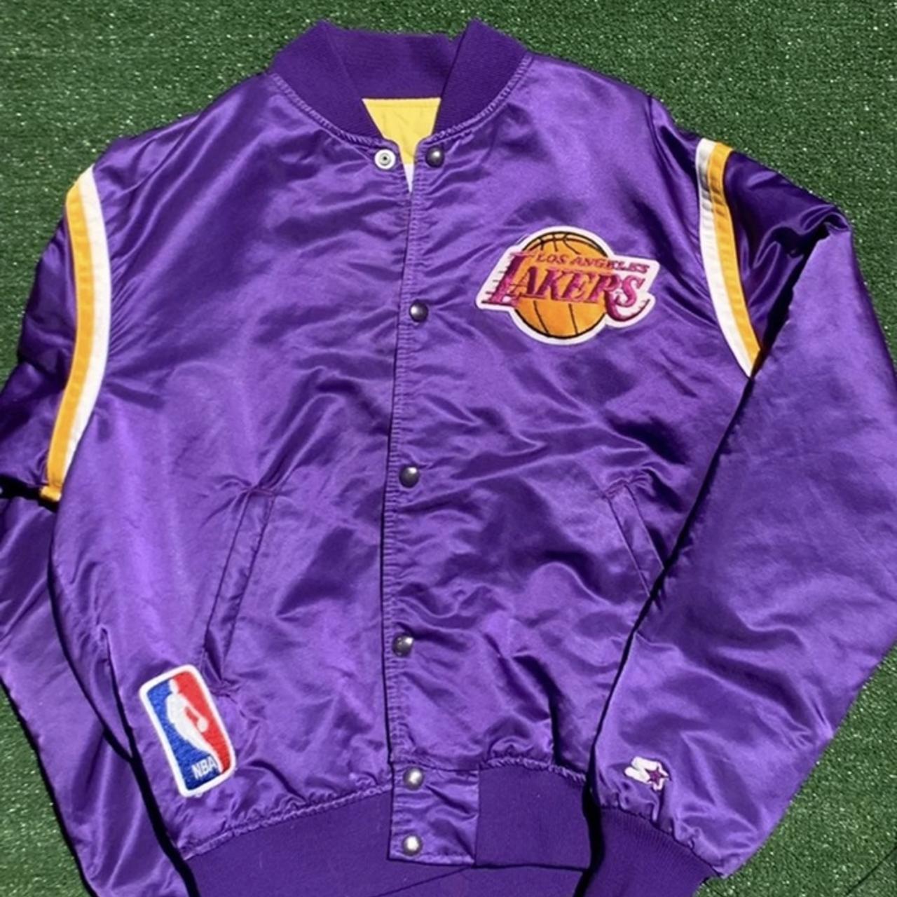 Vintage 80's Lakers starter warm up jacket Size - Depop