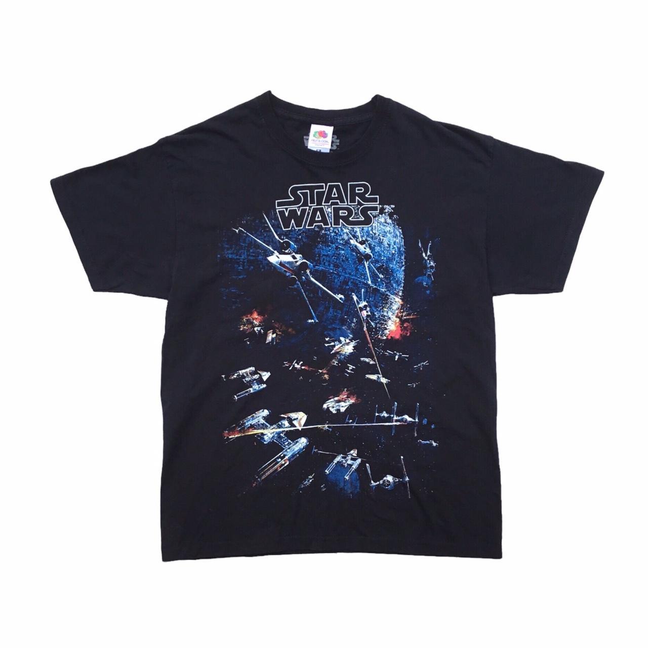 Vintage Wavy 00s Y2k Star Wars T-shirt. Size Medium - Depop