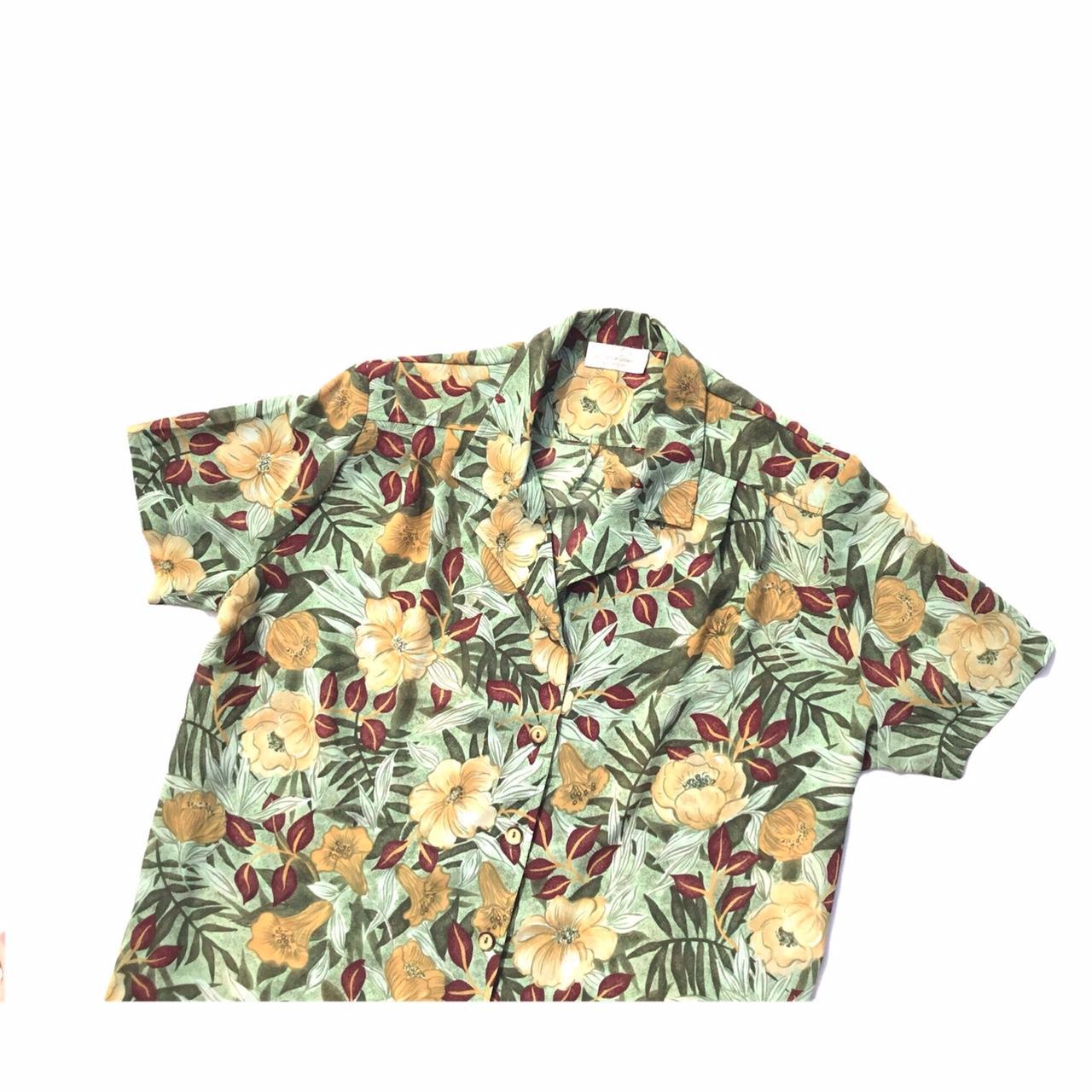 Vintage 90s crazy wavy jazzy floral print shirt.... - Depop