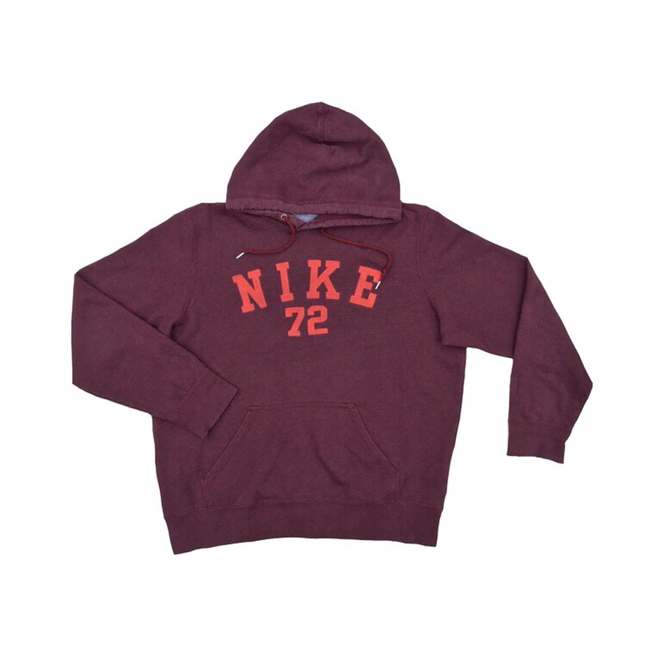 Nike Men's M VINTAGE Y2K orders 2000s Grey Tag Tonal Logo Burgundy Hoodie