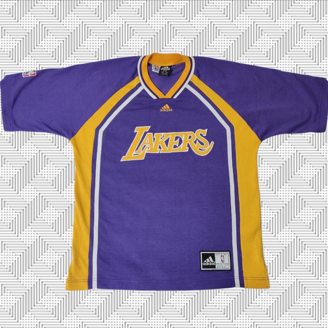 Adidas vintage LA Lakers NBA warm up shooting jersey - Depop