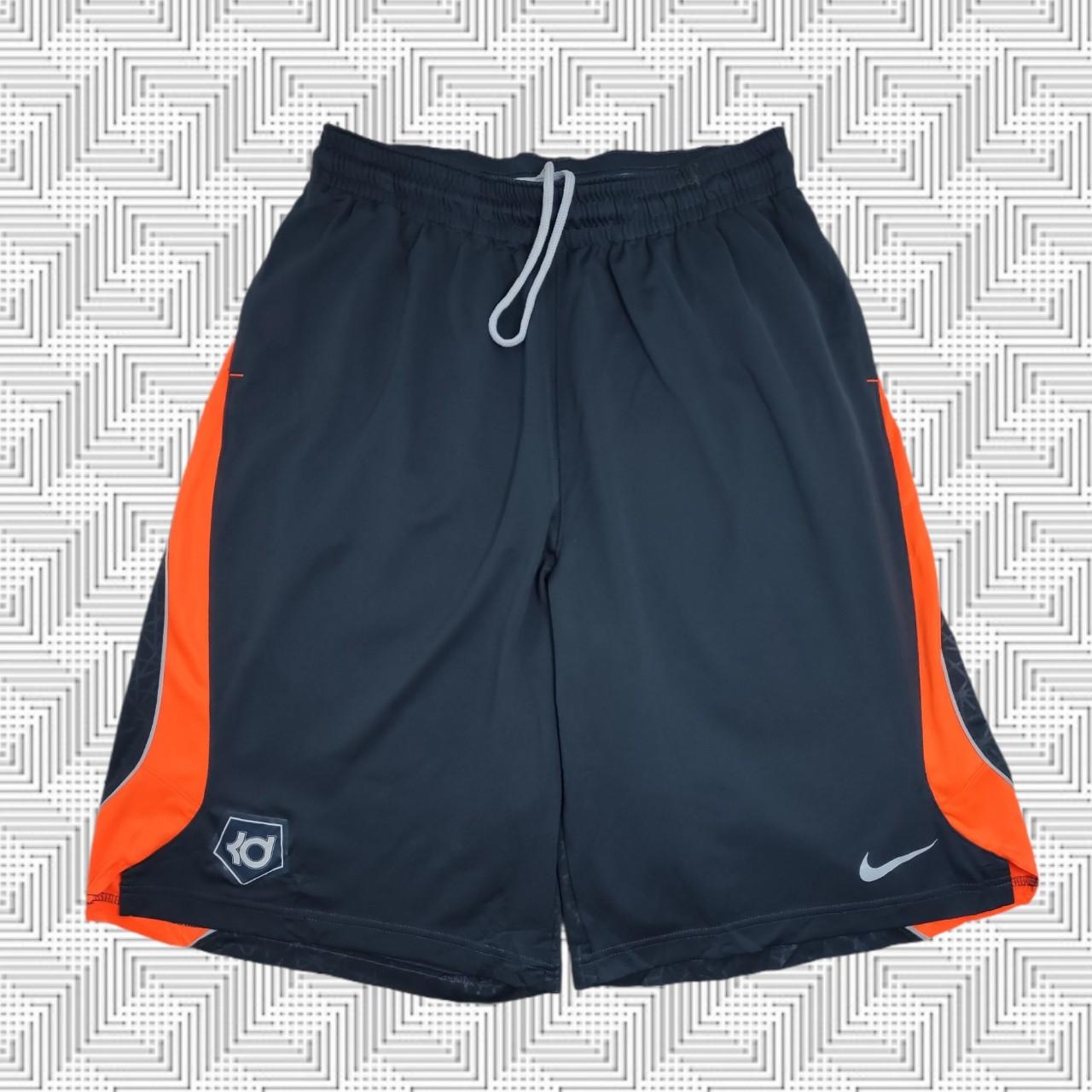 Nike Men's Navy and Orange Shorts | Depop