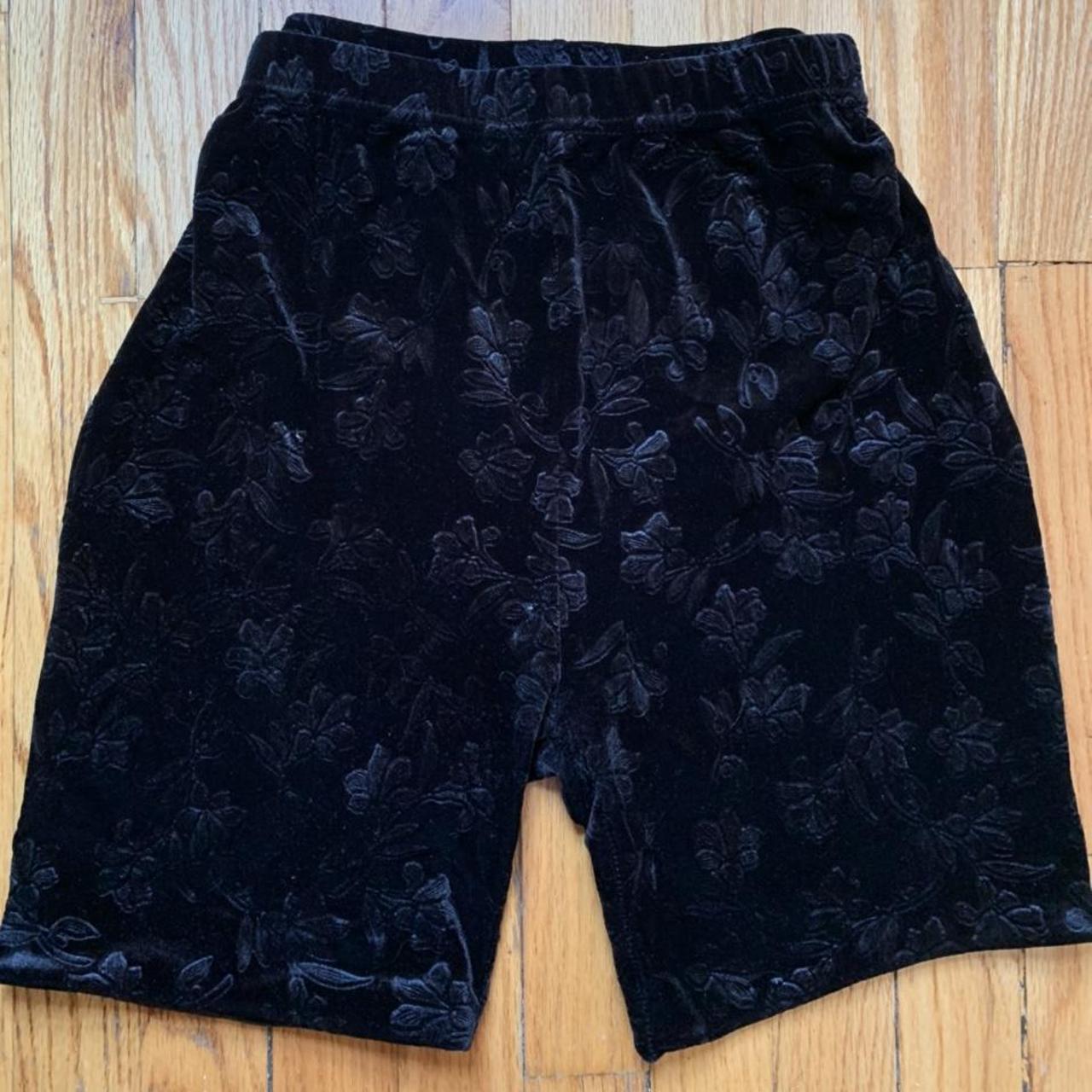 black vinyl biker shorts