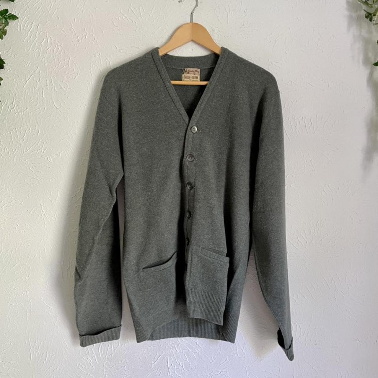 VTG 60s Wool Grey Cardigan - Very neat 100%... - Depop