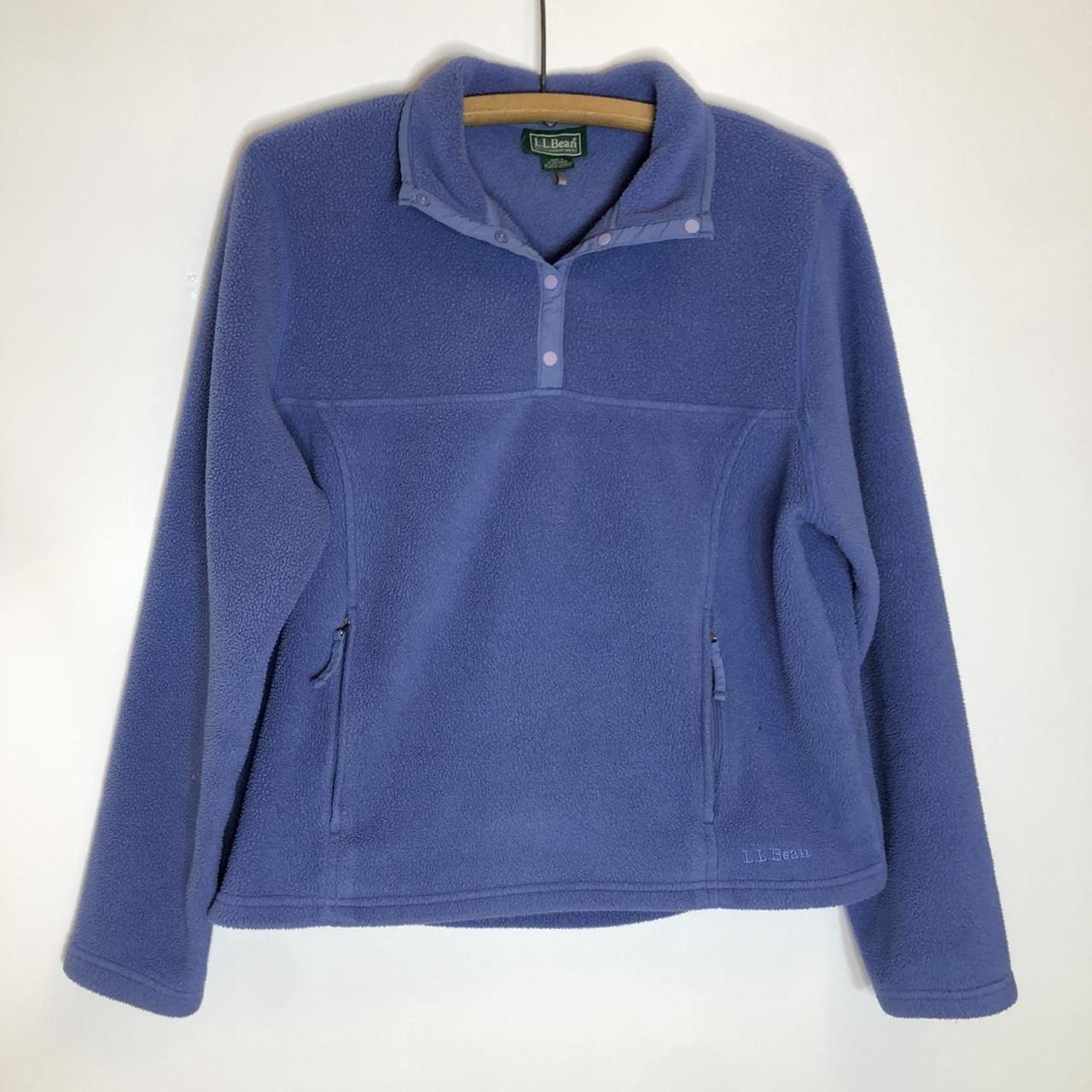 Baby blue L.L. Bean 1/4 button up fleece Beautiful... - Depop