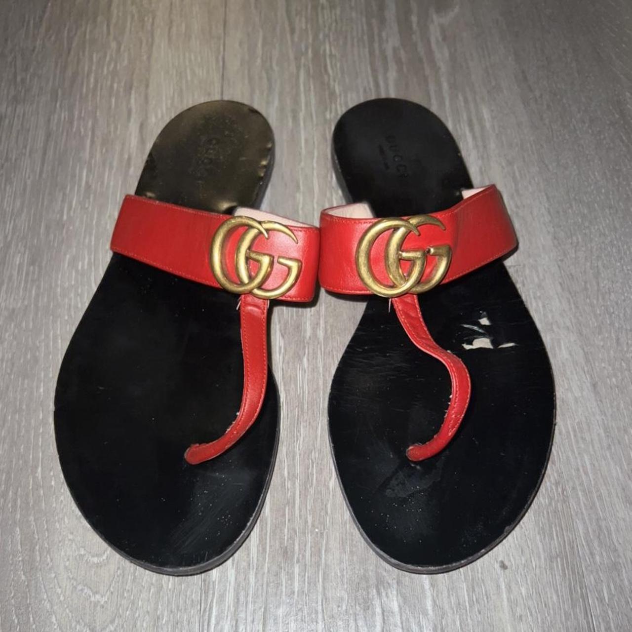 Gucci Women's Red Sandals | Depop