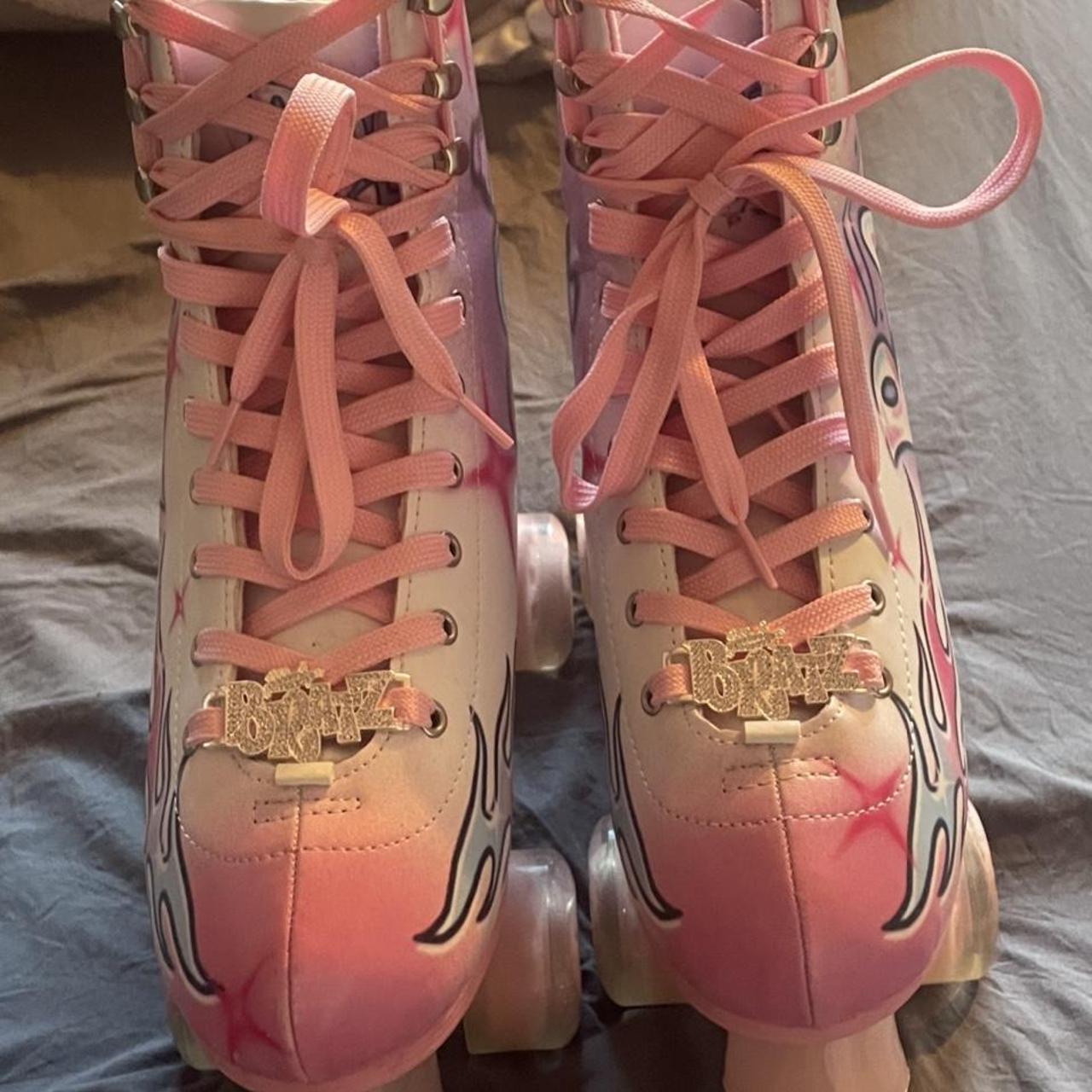 Bratz Roller Skates size 10 M pink and white two... Depop