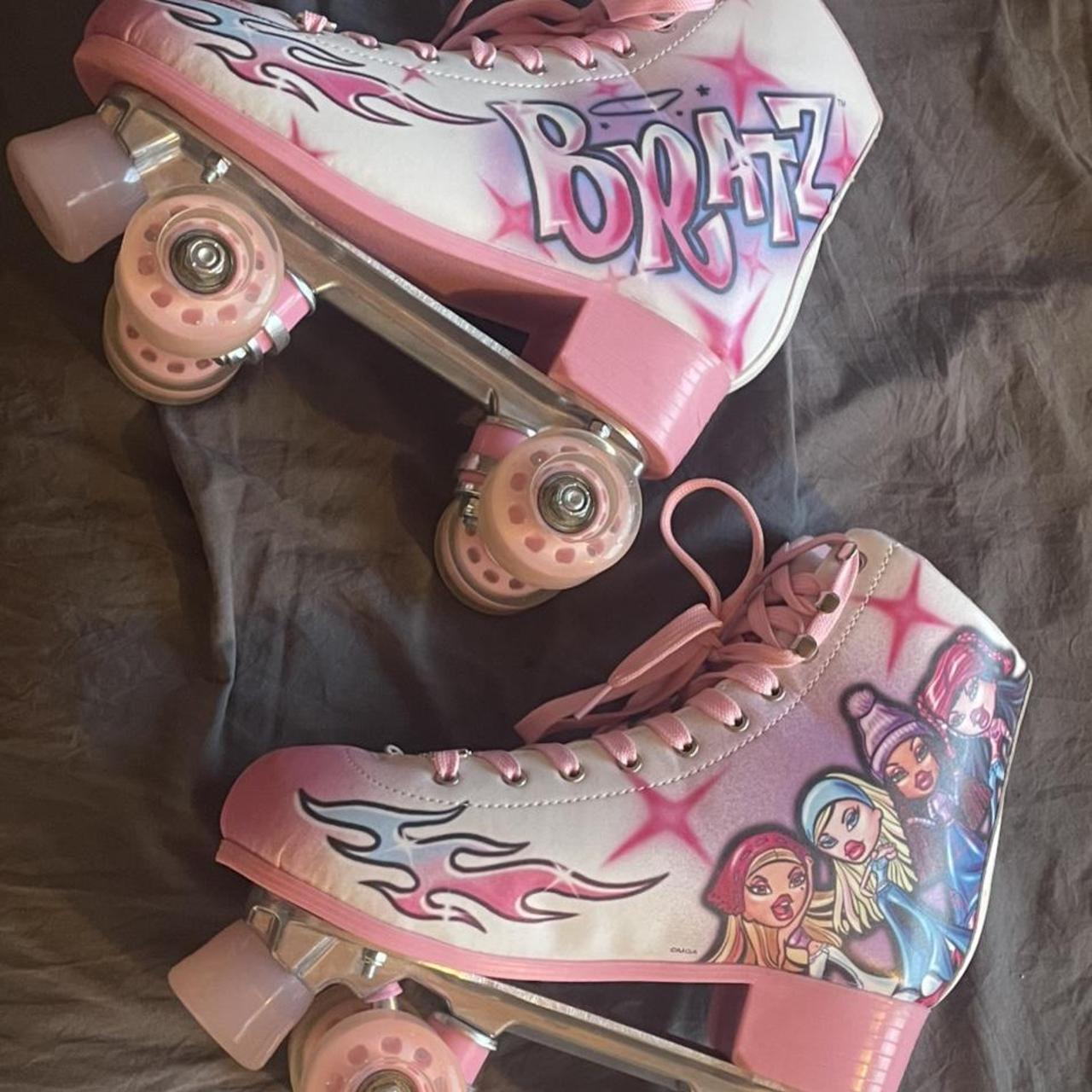 Bratz Roller Skates size 10 M pink and white two... Depop