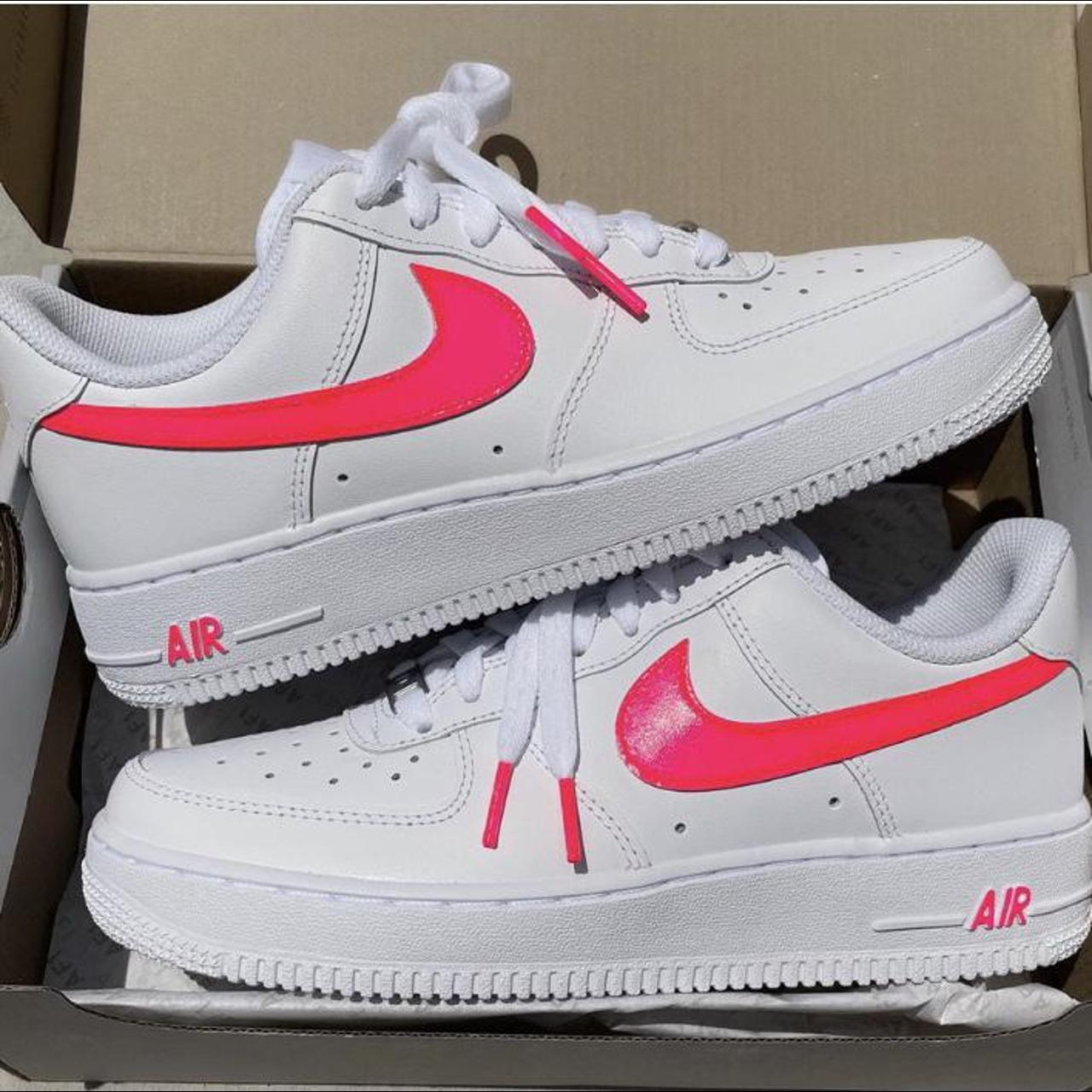 Sold out! NIKE AIR FORCE 1 - baby pink custom £90 - Depop