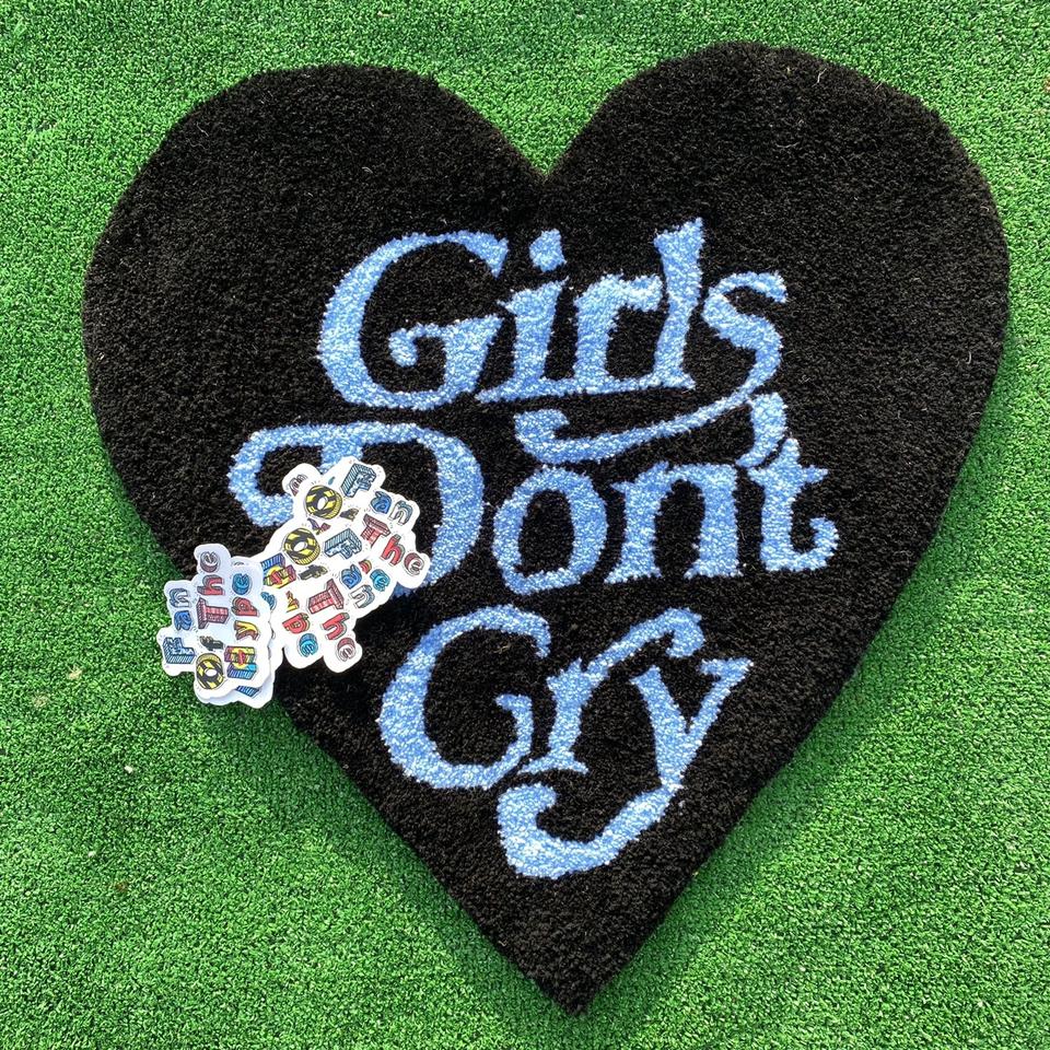 Updated Girls don't cry rug, the letters are much... - Depop