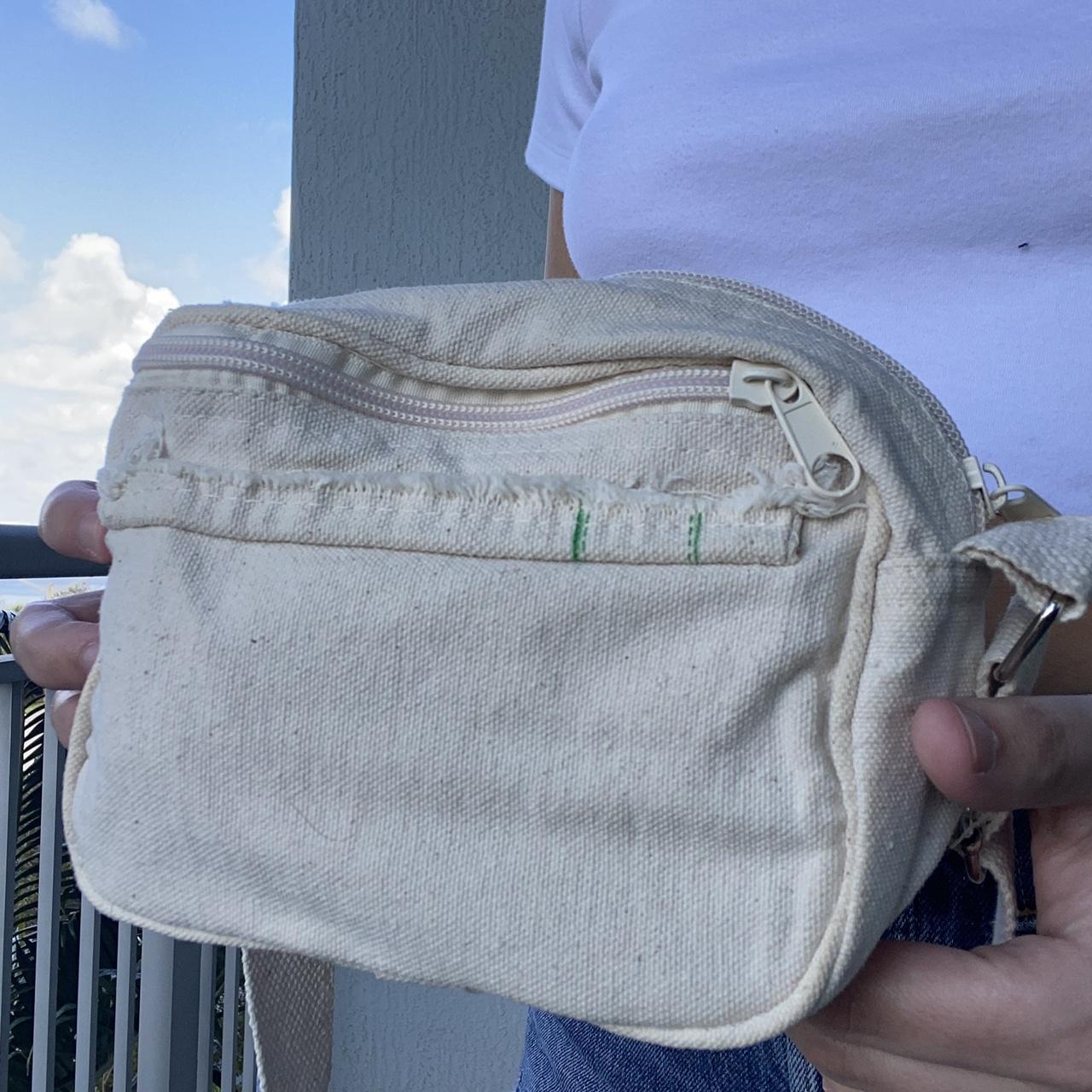 Cream Cotton Crossbody Shoulder Mini Bag... Depop