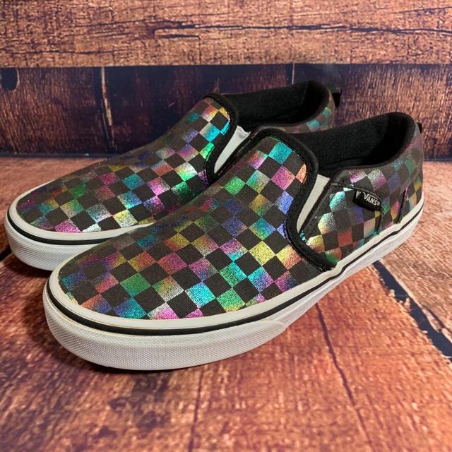 metallic rainbow vans