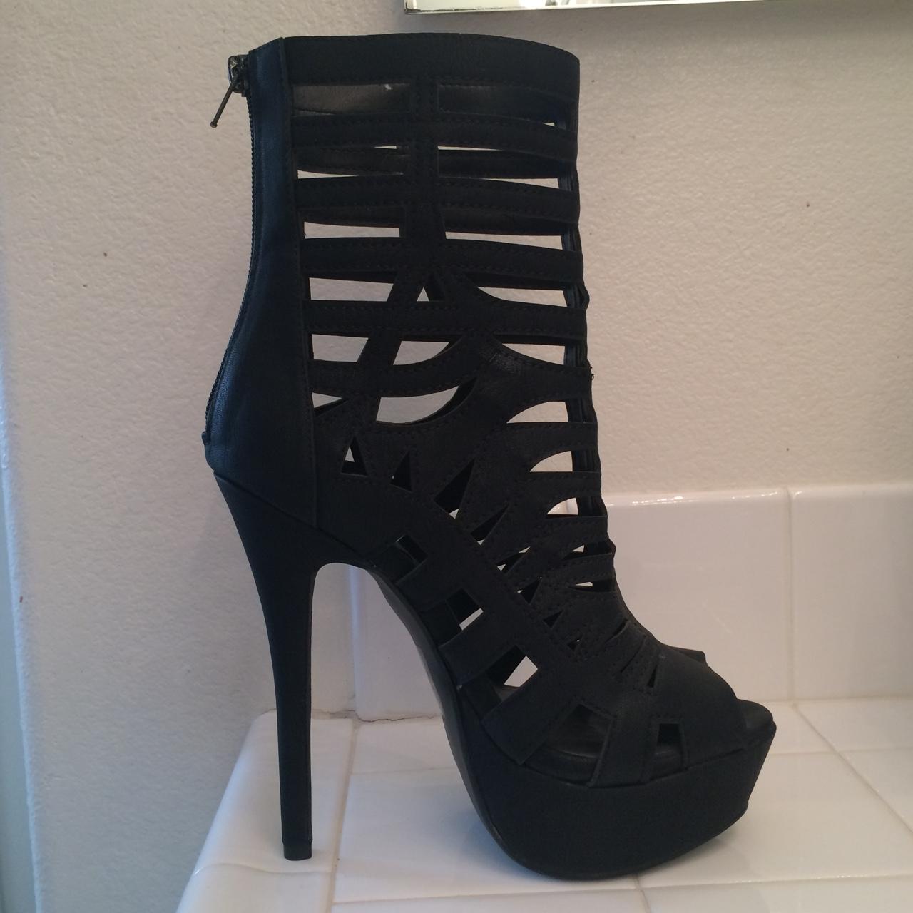 Matte black hot sale heels