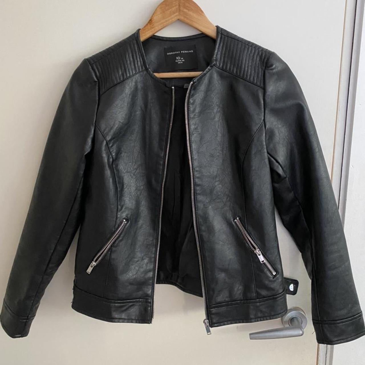 DOROTHY PERKINS LEATHER JACKET perfect condition - Depop