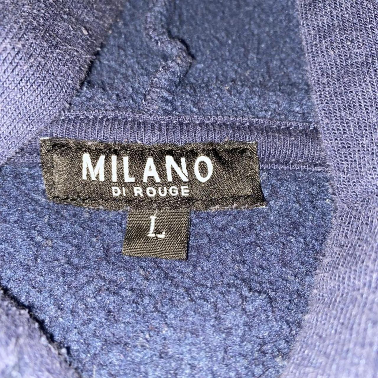 authentic milano di rouge hoodie size- L pit to pit: - Depop