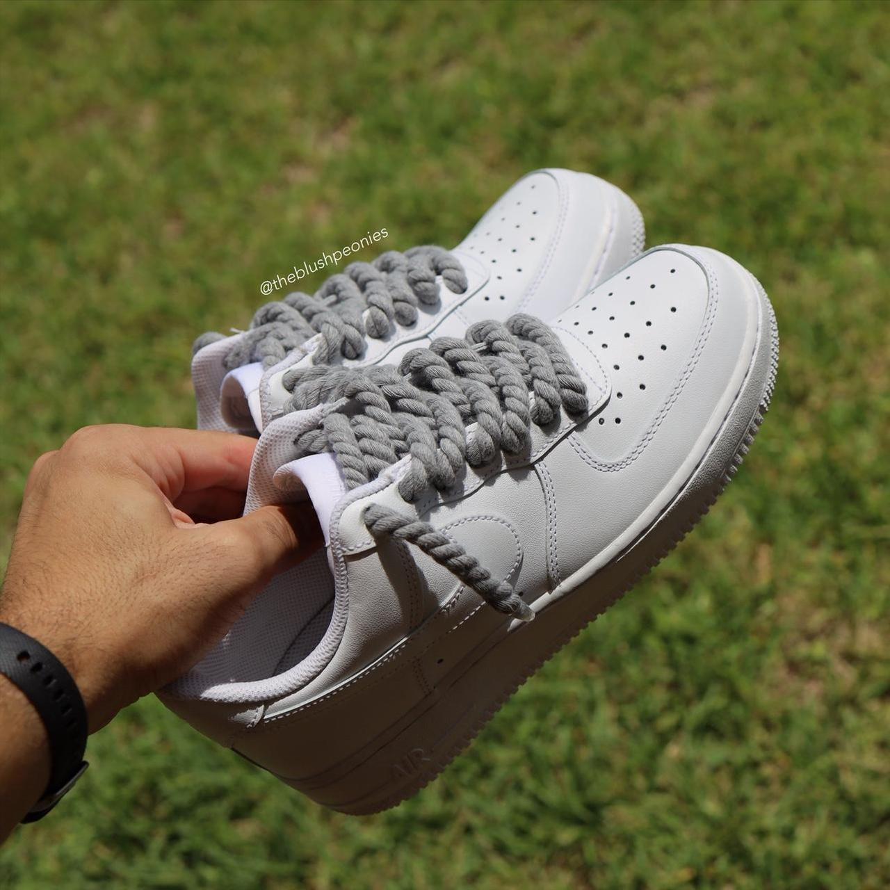 Air Force 1 rope laces custom forces with rope - Depop