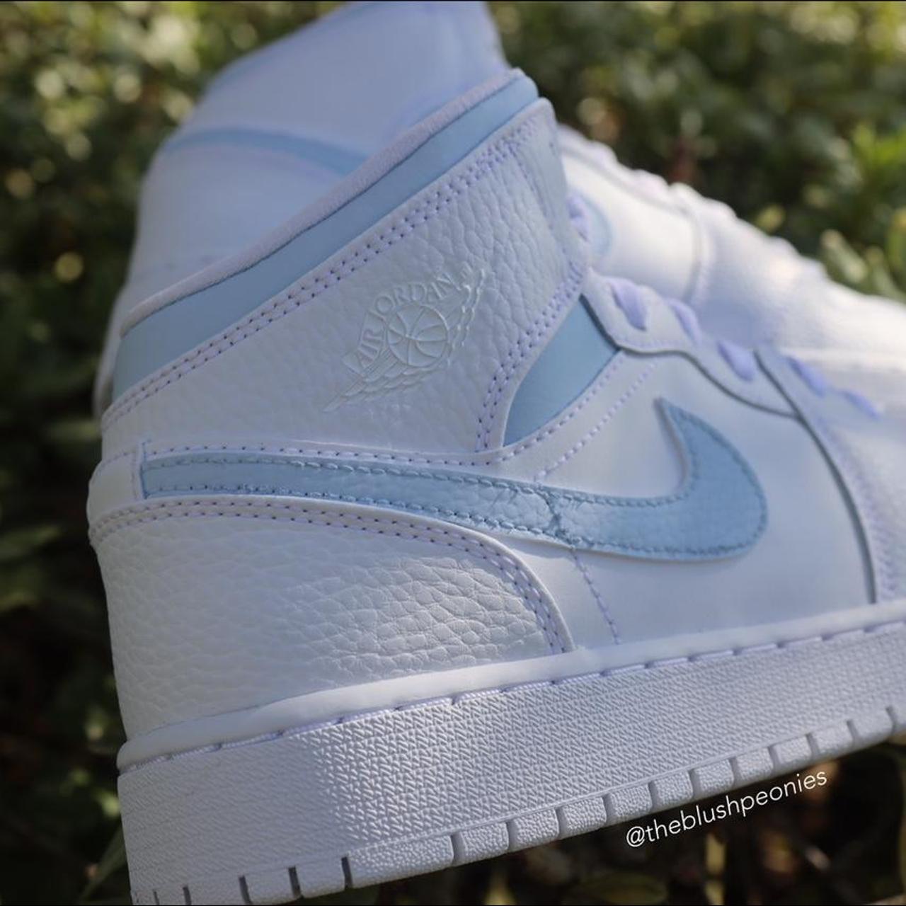 Nike Custom Painted Jordan 1 Mid NWT • Hand/Sprayed... Depop