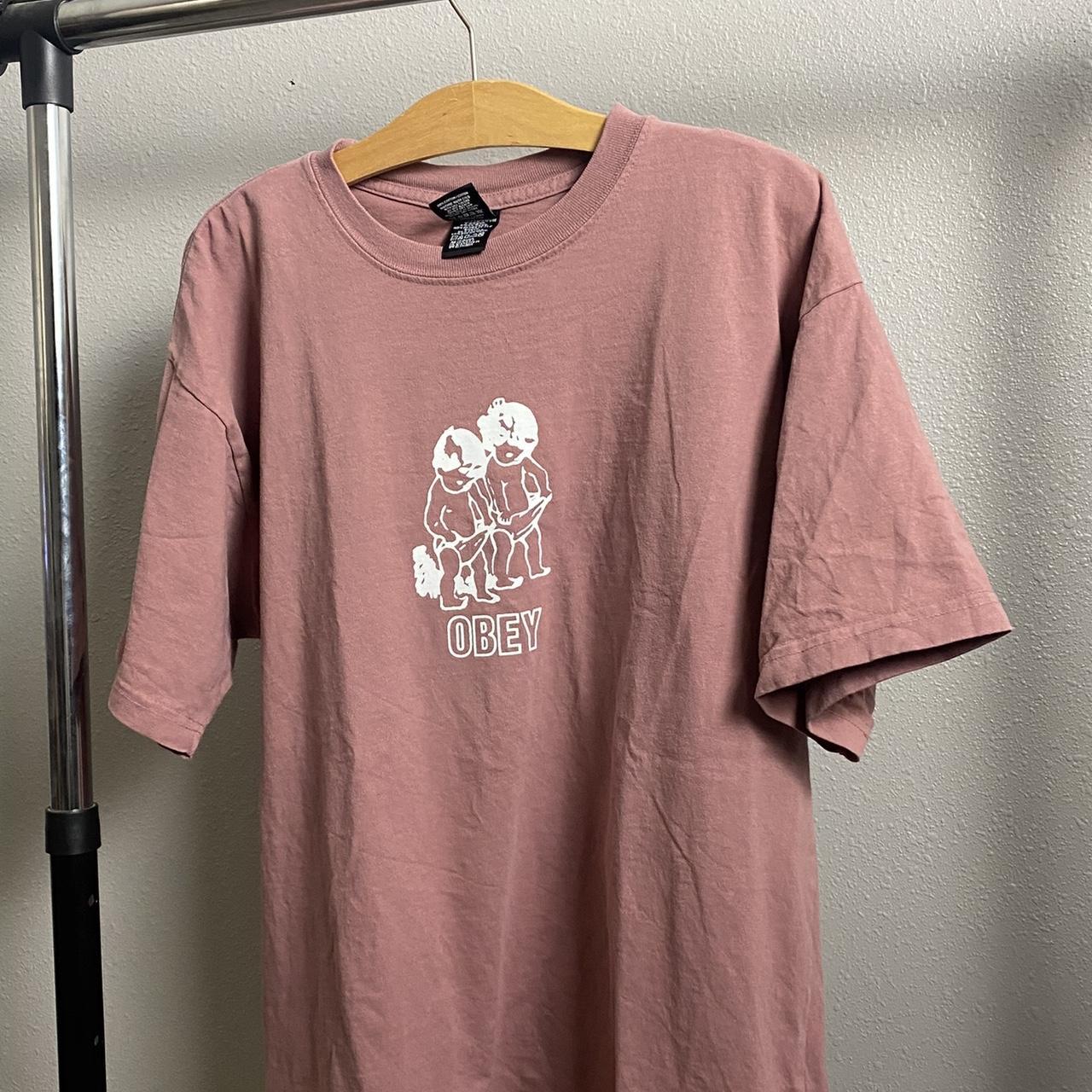 Pink hot sale obey shirt