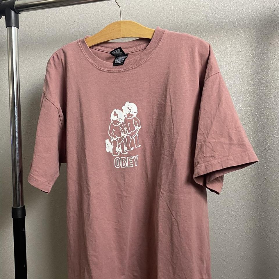 Obey store pink shirt