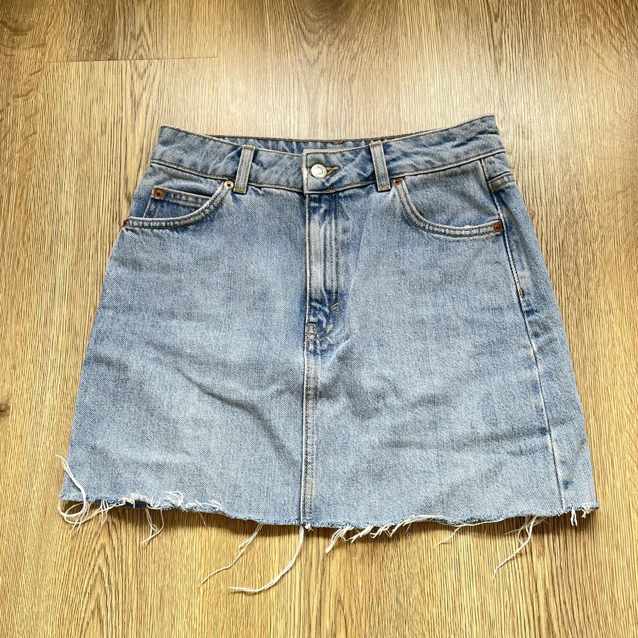 Light blue denim skirt cheap topshop